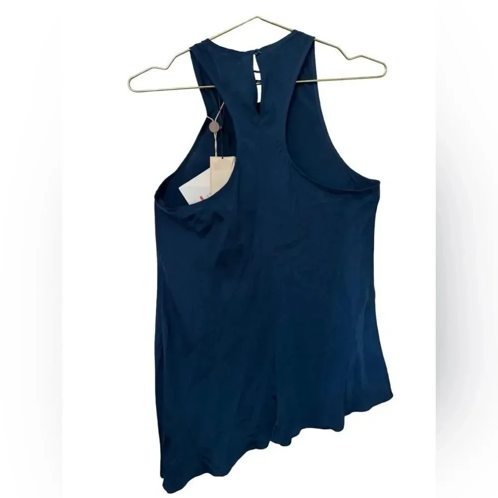 NWT Rare Cinq A Sept Cuerpo Dylan Tunic Asymmetric Navy Size S MSRP $269